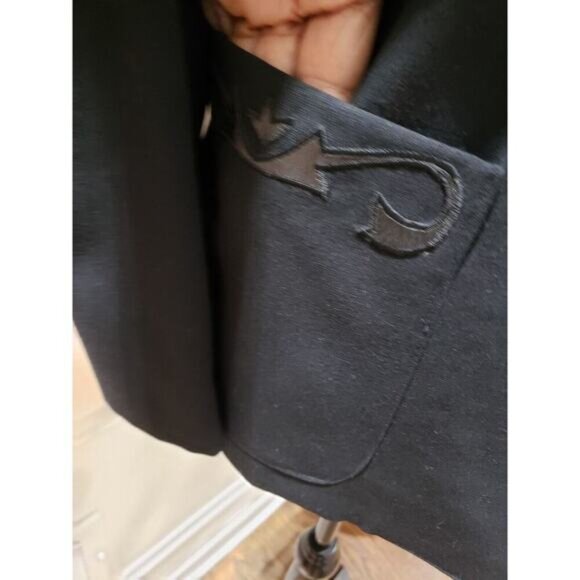 DIANA Women's Black Long Sleeve Single Breasted One Button Blazer Jacket Size M - Picture 5 of 12